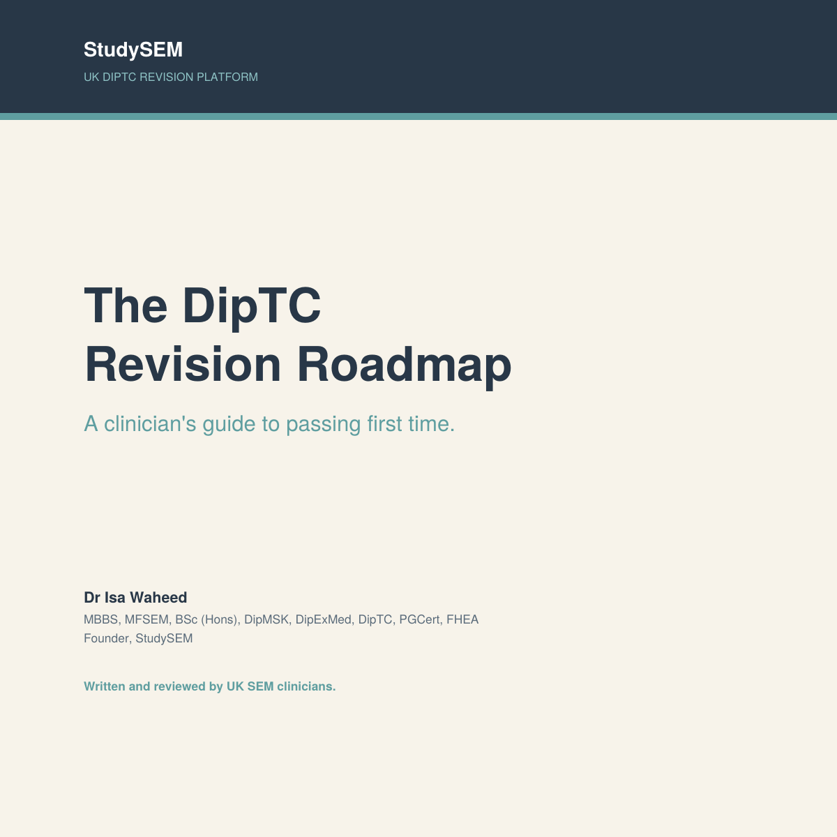 The DipTC Revision Roadmap cover preview